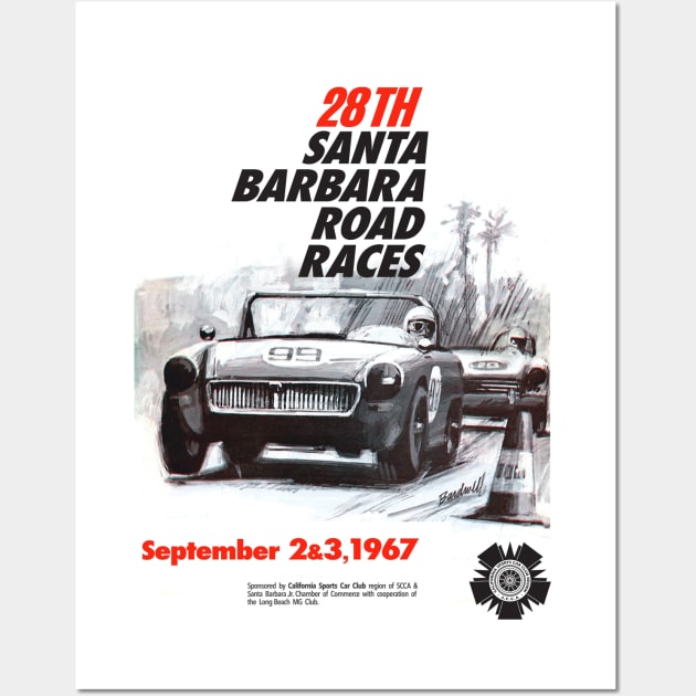 Santa Barbara Road Races 1967 Wall Art by retropetrol